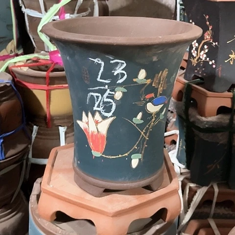 紫砂花盆兰花盆一只