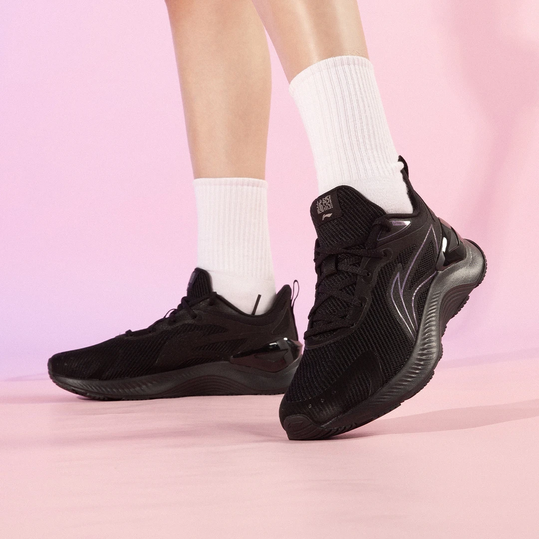 李宁缓震保护跑鞋男女同款时尚百搭休闲网面轻便透气运动鞋跑步鞋