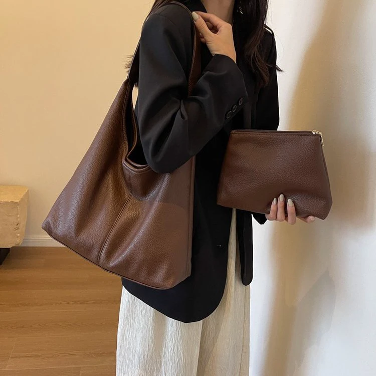 大容量包包女2025新款软皮腋下单肩包子母水桶女士上班通勤托特包