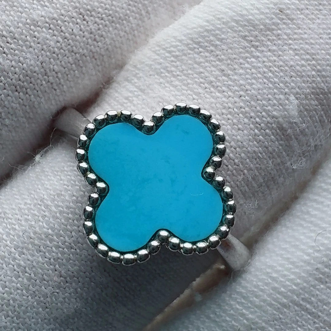 绿松石银S925镶嵌戒指