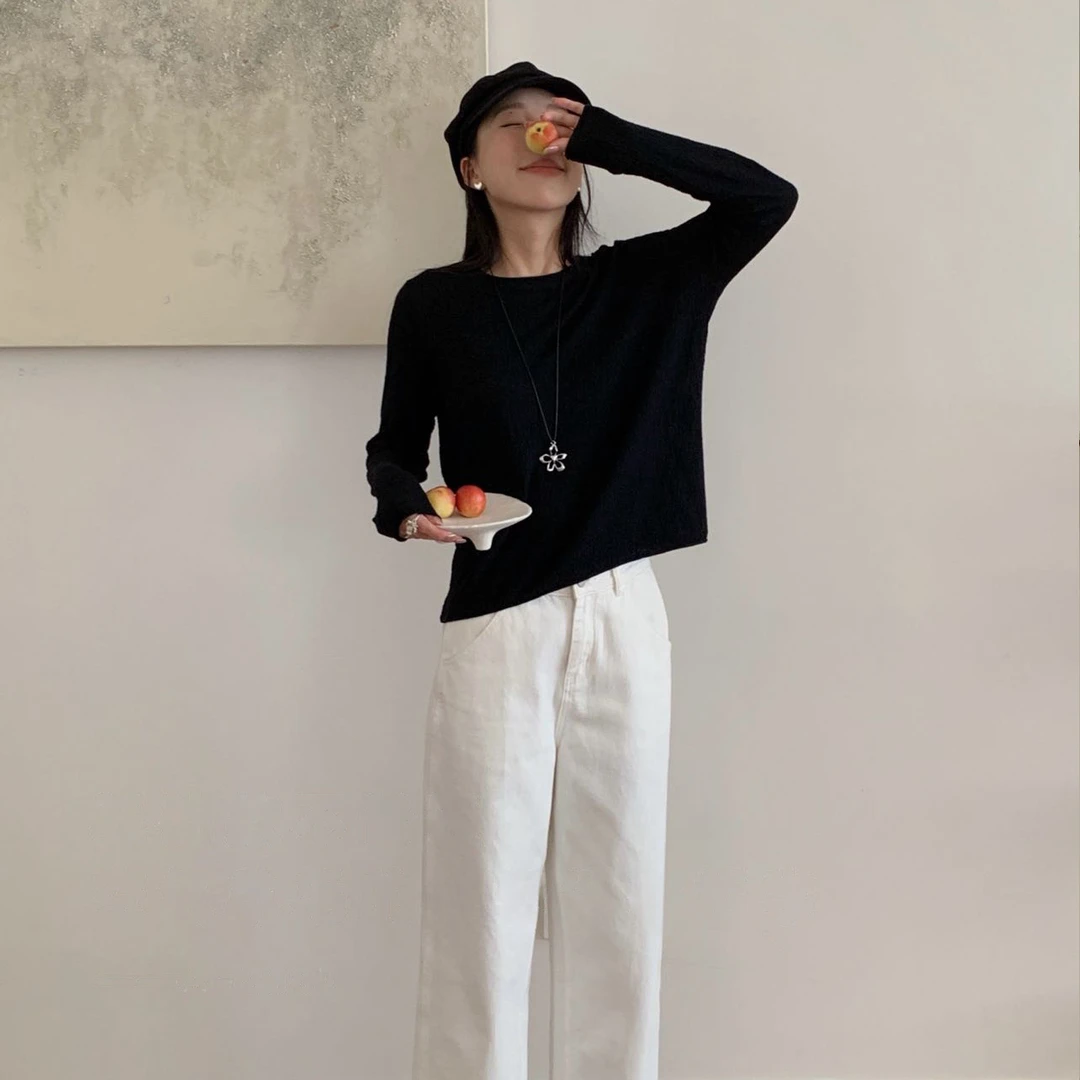 25°C暖。空气羊毛衫 (小圆领)A2587