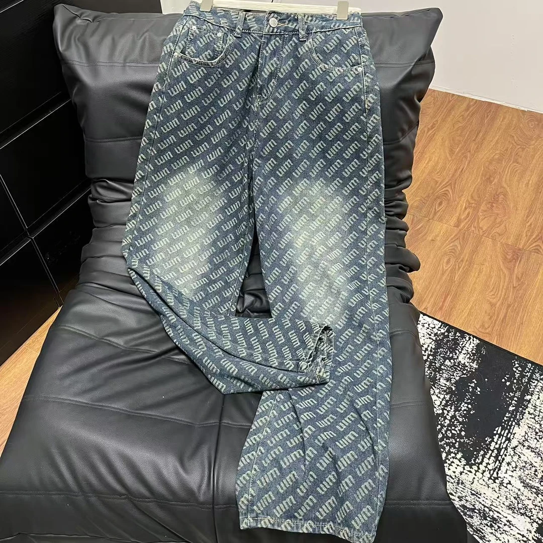 【NN+】Win时尚阔腿直筒牛仔休闲裤