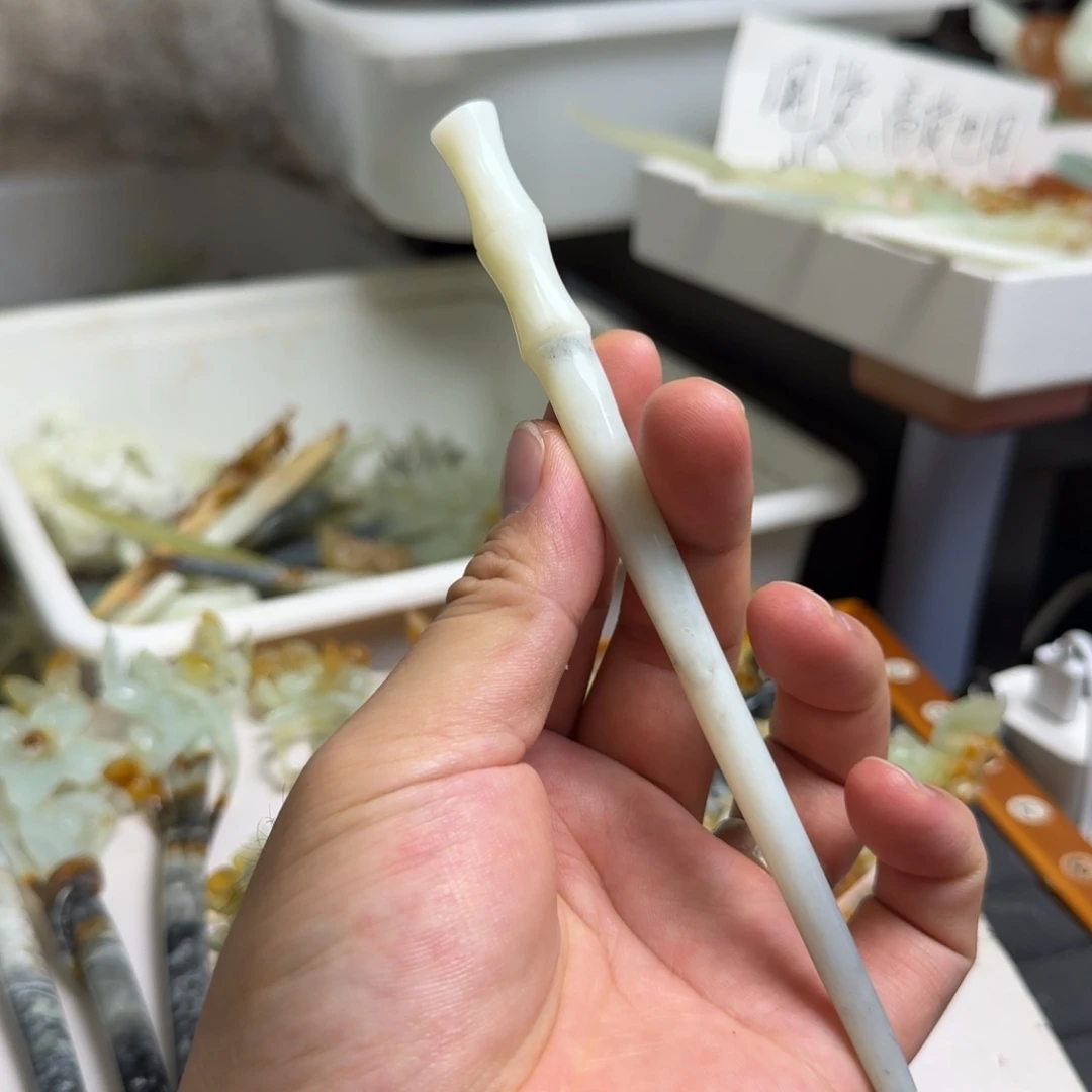 未镶嵌蛇纹石玉发饰