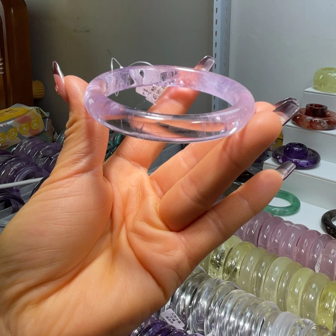 水晶手镯60.8圈口8号未镶嵌