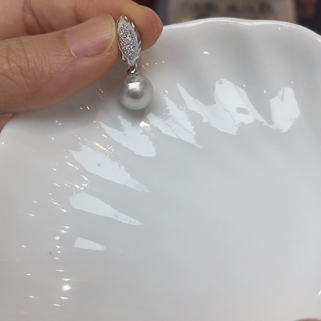 吊坠(不含链)海水珍珠银S925镶嵌