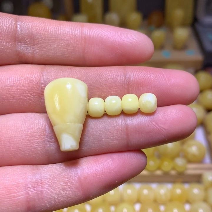 未镶嵌蜜蜡裸石M****R天然俄料白蜡套装6.5-13.7