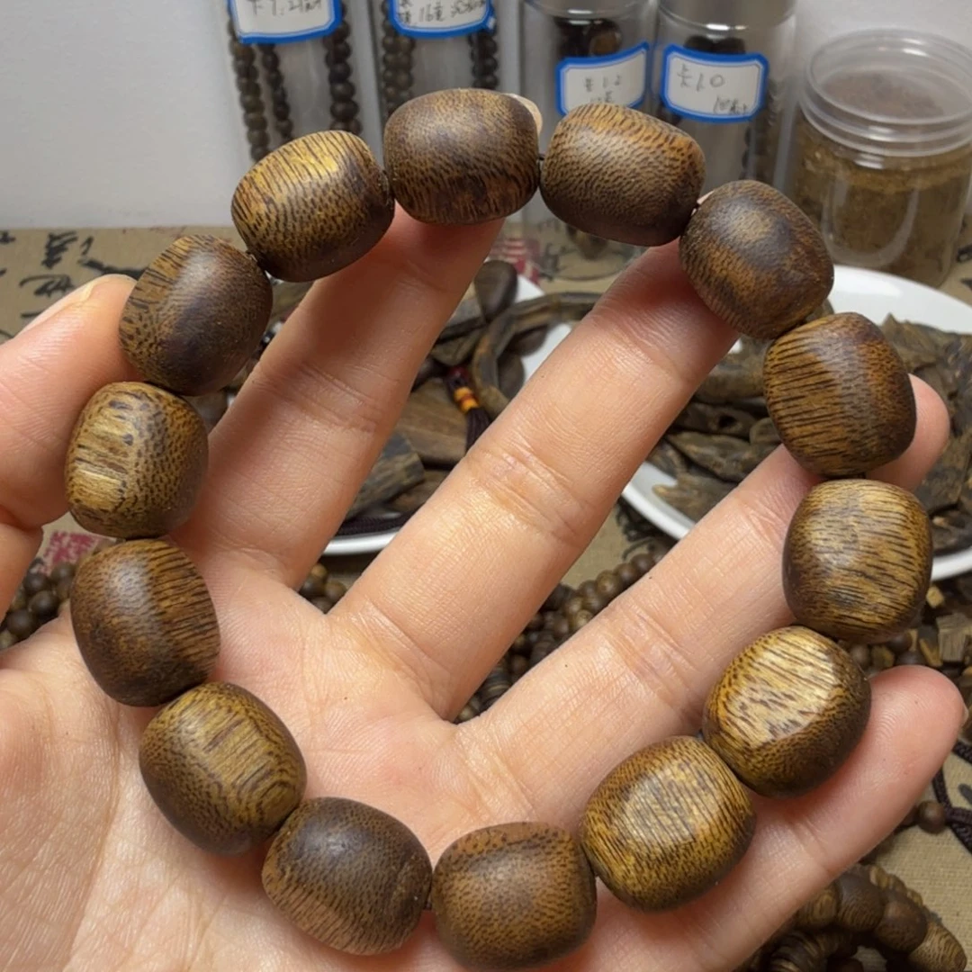 沉香碎屑沉香卡1.3留疤珠