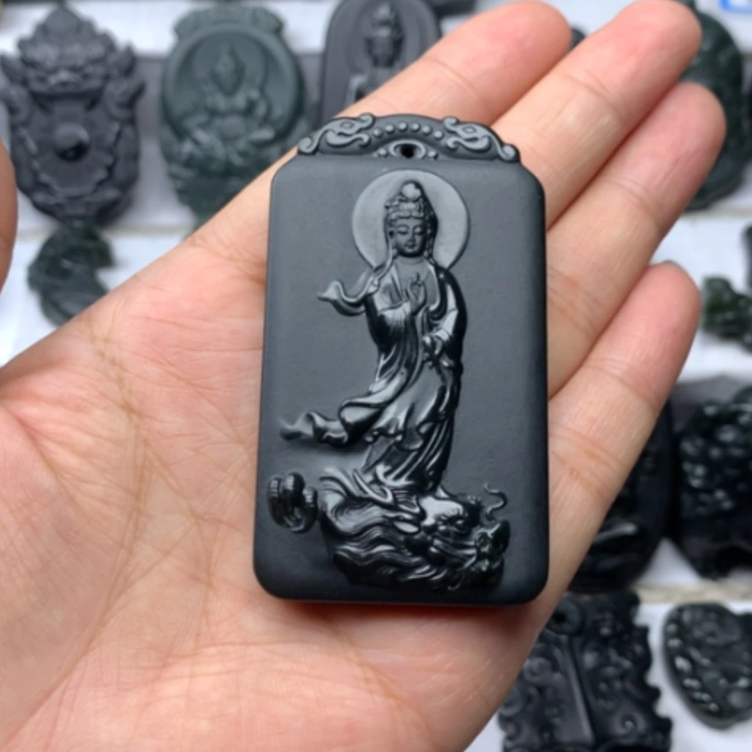 【闪购商品】颈饰未镶嵌和田玉双面雕刻