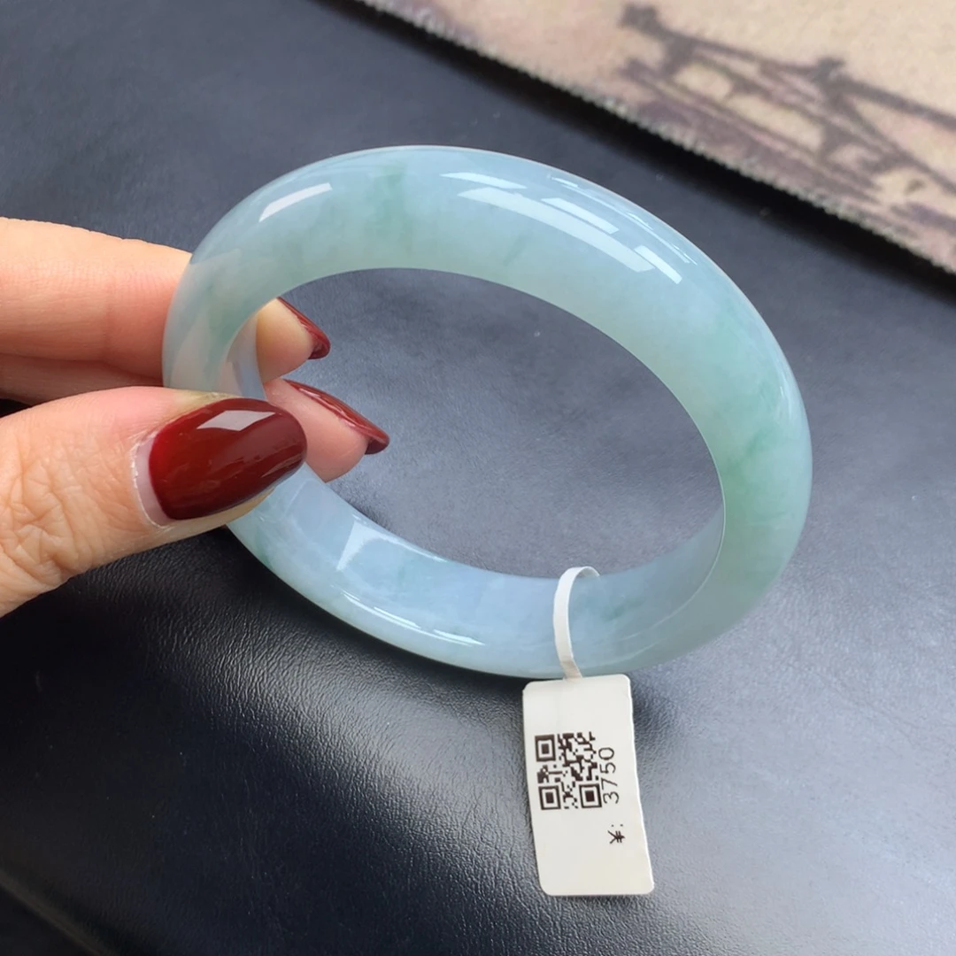 翡翠未镶嵌手镯日常手镯 漏