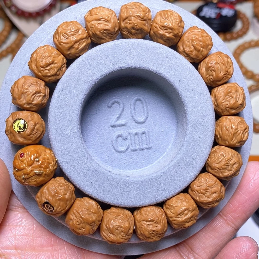 猴头核桃手串恶僧精工龙蛇之变尺寸13+全品聚宝盆