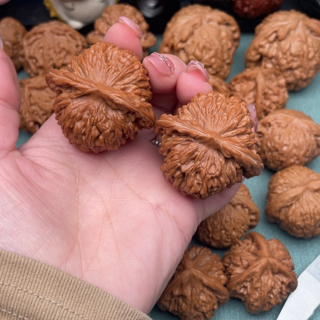 皮***）文玩核桃把件全品四座楼44