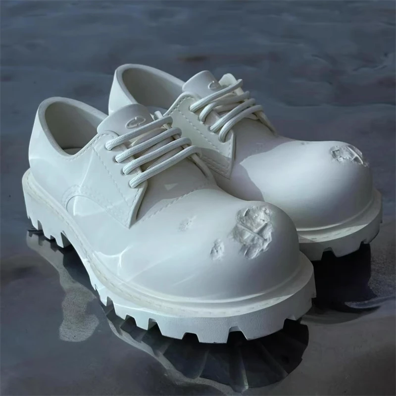 侯明昊同款巴黎米奇德比鞋男2025新款高级感小个子增高休闲皮鞋潮