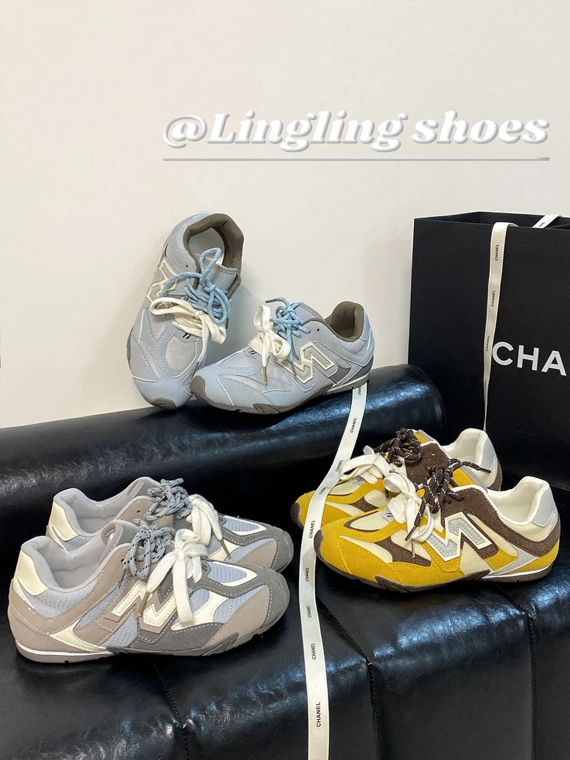 高级感小众设计德训鞋女韩系百搭运动休闲鞋春季复古厚底板鞋ins