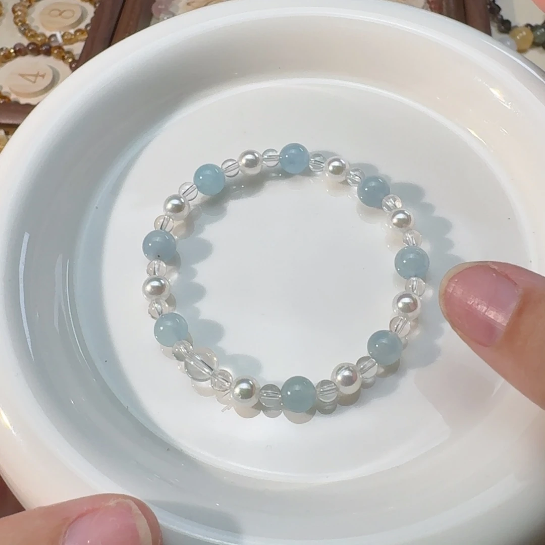 手链未镶嵌水晶海蓝宝