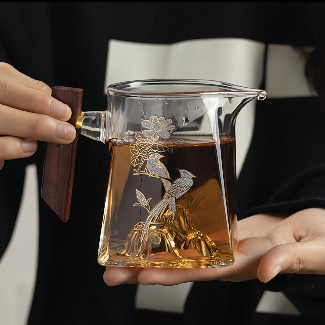 喜上眉梢木璃把手公道杯509