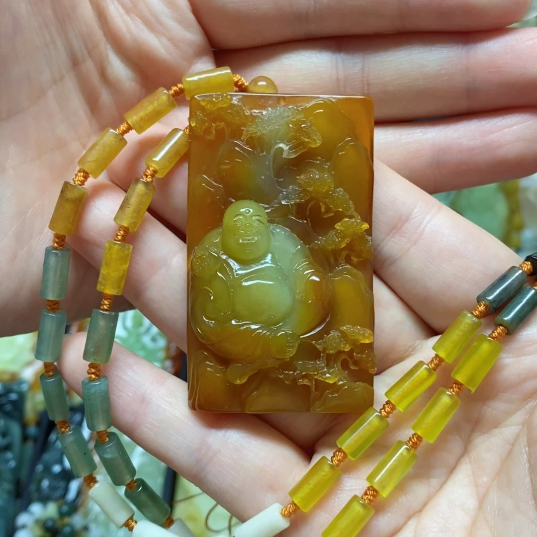 岫玉吊坠(赠链)未镶嵌洋*