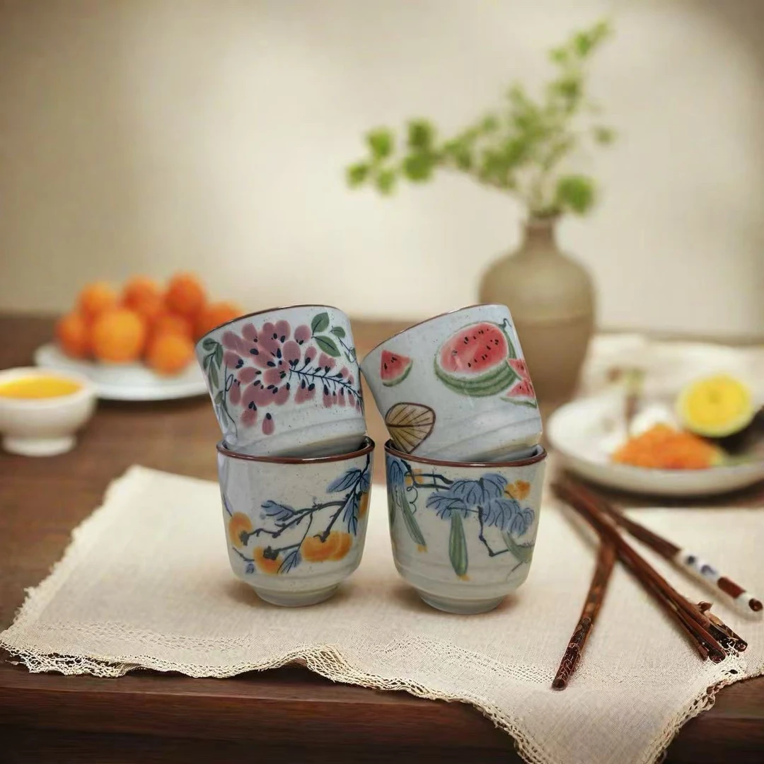 陶瓷茶杯古风复古釉下彩工艺陶瓷中式陶瓷家用耐高温