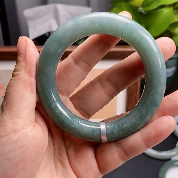 翡翠未镶嵌手链天然翡翠手镯56圈口