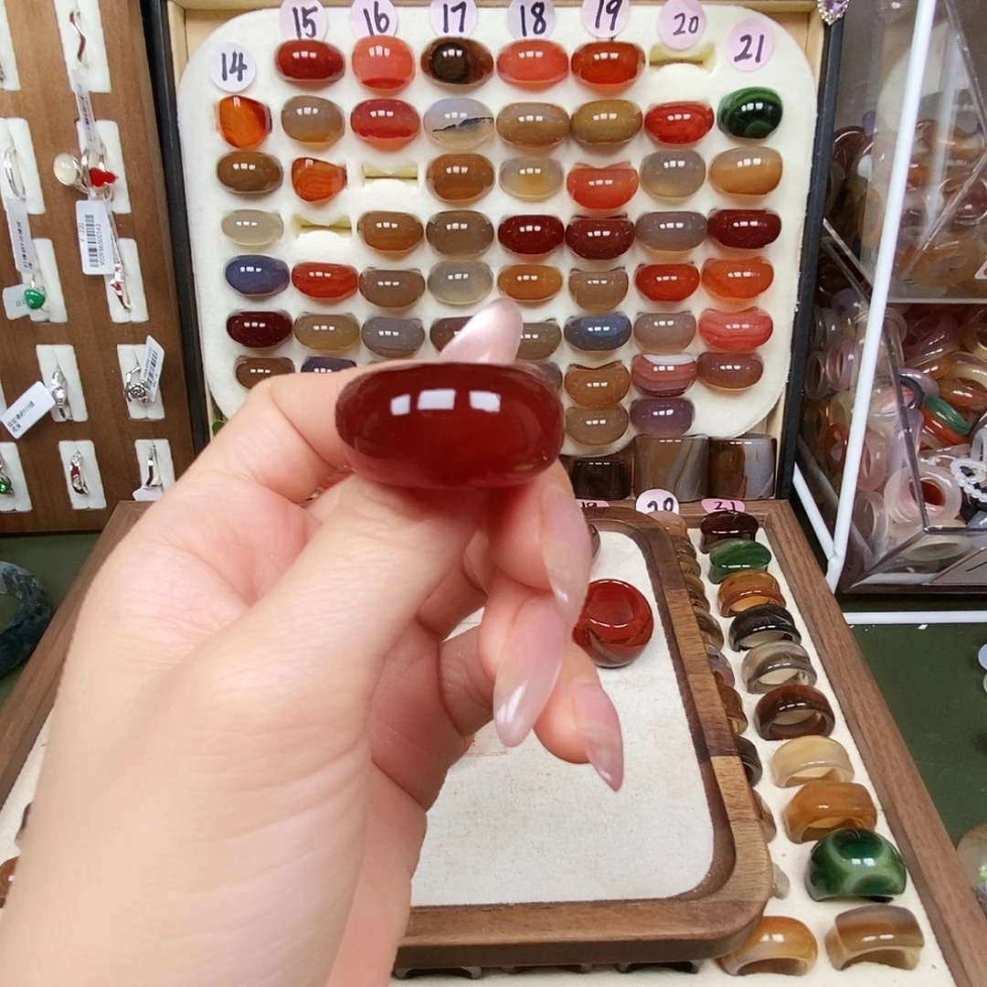 ****a玛瑙/玉髓合金戒指