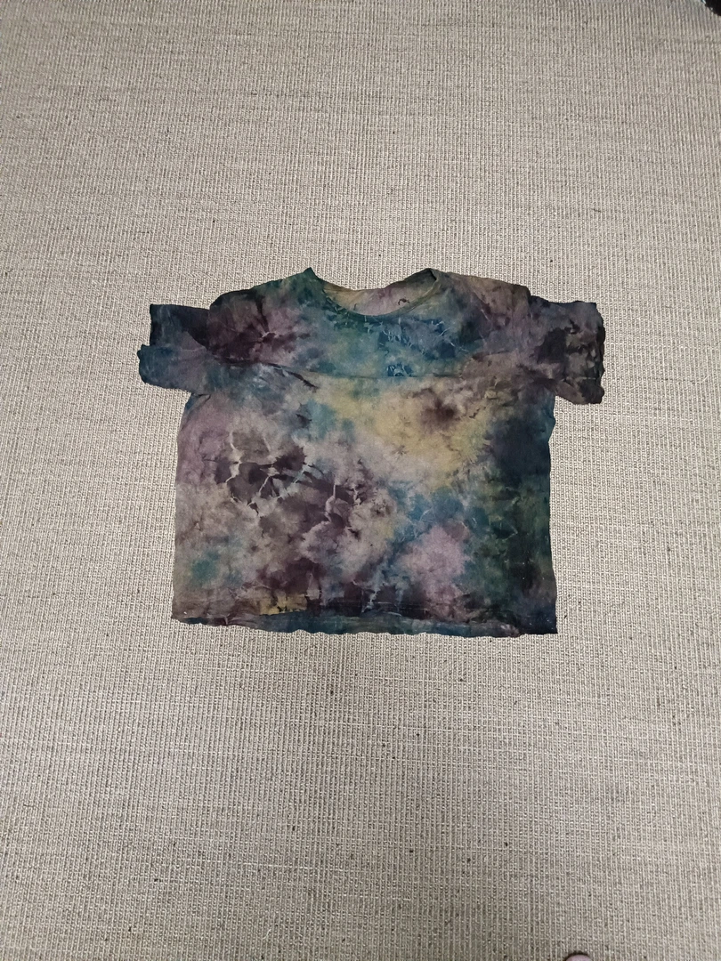 手工制作古法植物染色汉麻短袖T恤