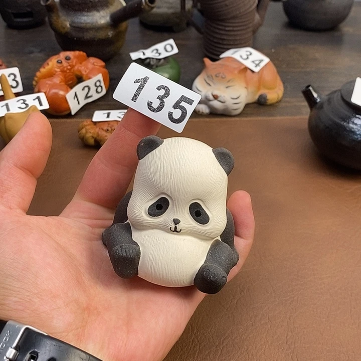 135紫砂茶宠小熊猫不退换看好拍