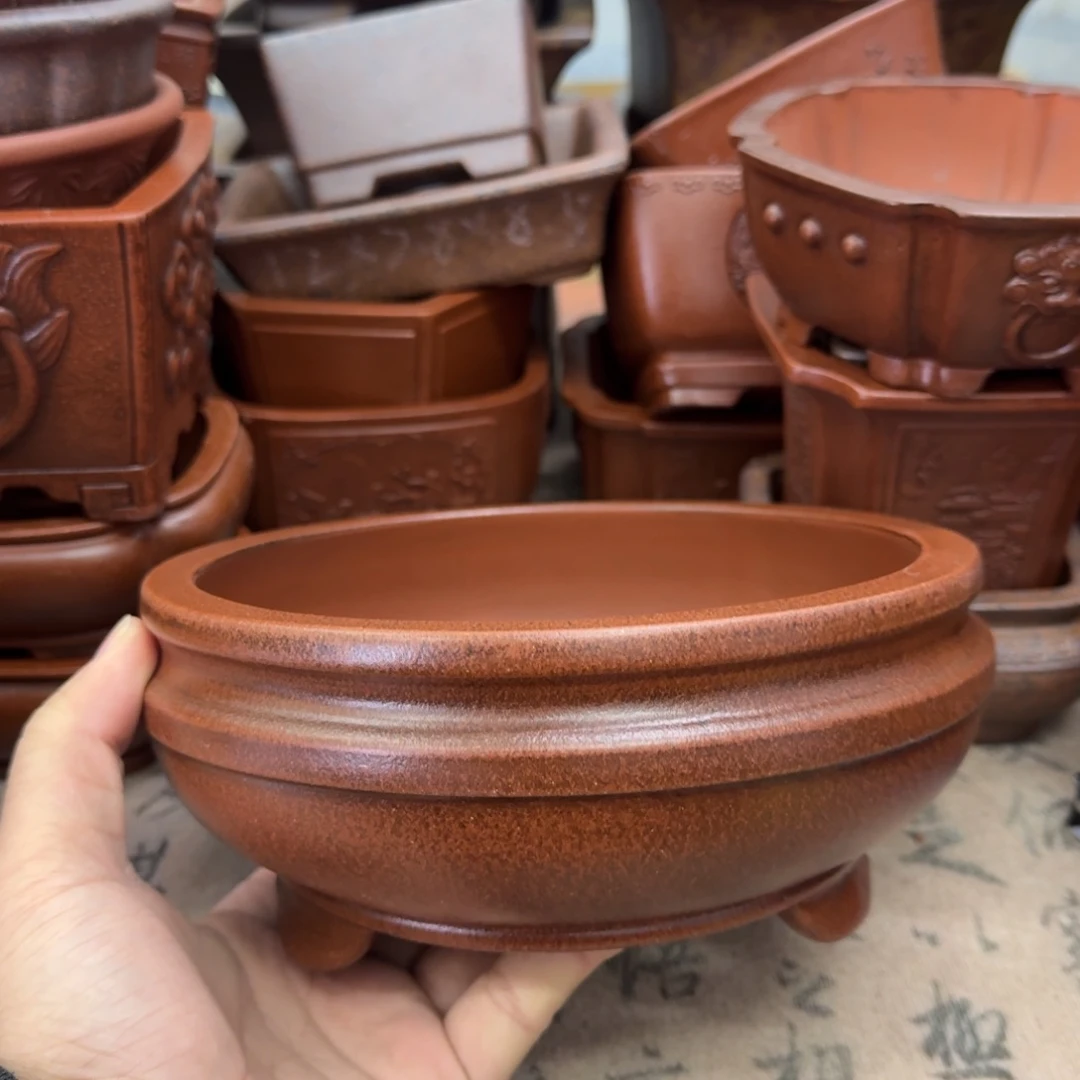 紫砂花盆宜兴紫砂正品17x6