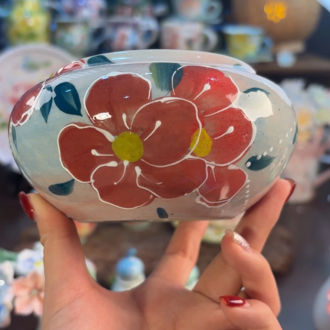 景德镇手绘高温釉下彩陶瓷茶具