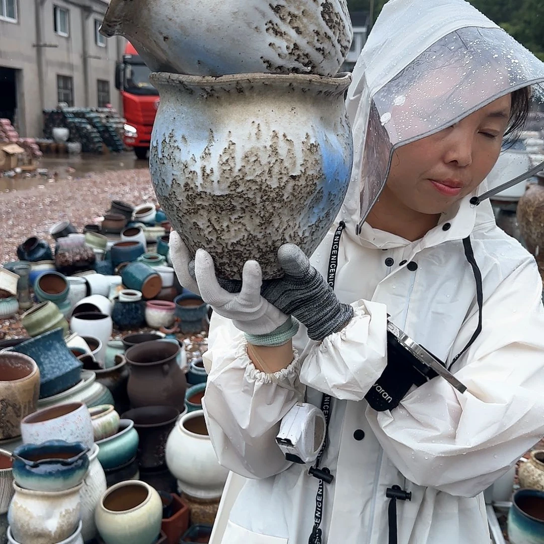 紫砂花盆王嫂花盆花盆0614-282高19口19