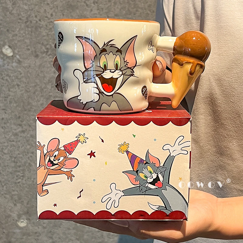 猫和老鼠马克杯新款水杯高颜值陶瓷可爱情侣家用咖啡杯子生日礼物