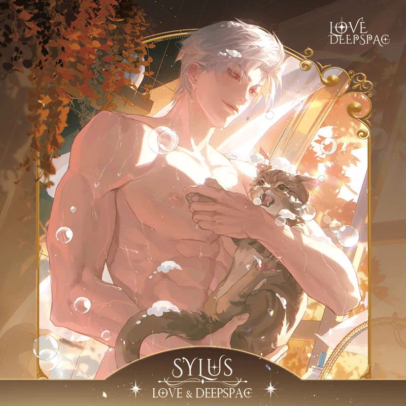 恋与深空 秦彻泡泡浴同人周边 拍立得镭射票吧唧色纸立牌