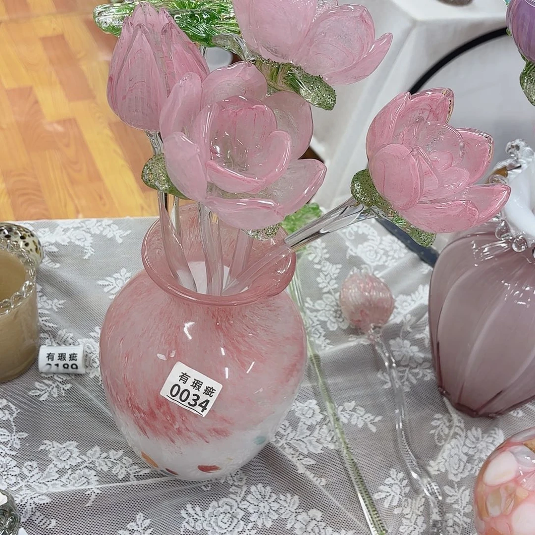 五只花带瓶微瑕安妮家居花瓶摆件
