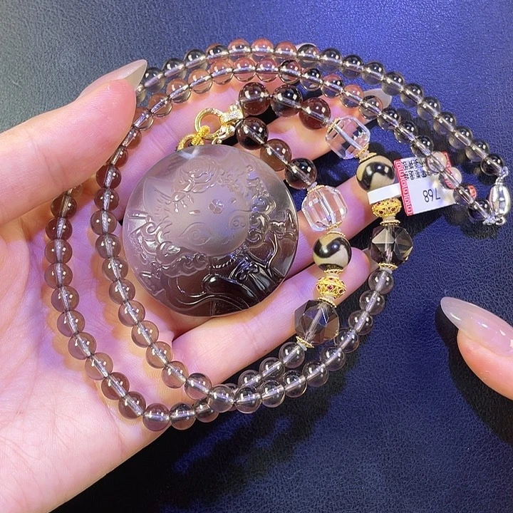 水晶茶晶九尾未镶嵌