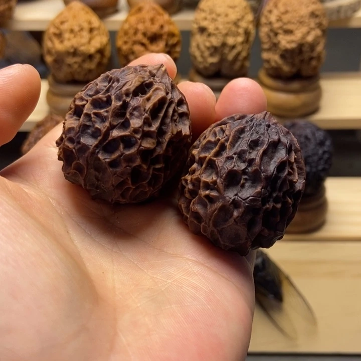 把件文玩核桃凤凰牡丹