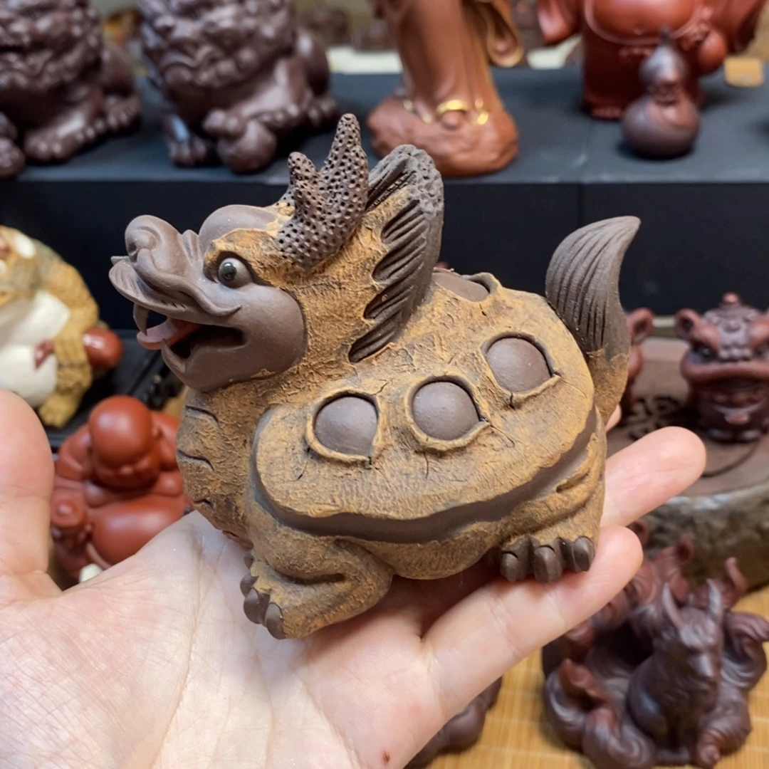紫砂茶宠树皮龙归