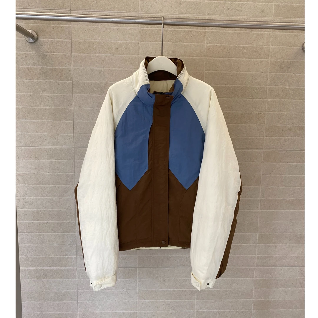 DONGDONGZHOU拼接学院风羽绒服25年冬D0233——3680