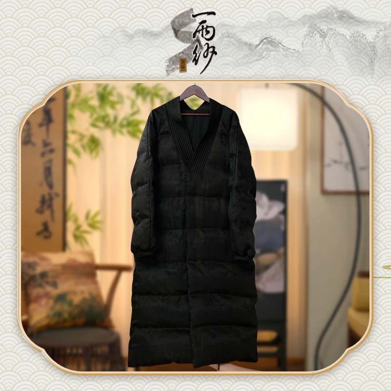 【凤宣城●鹅绒服】253237桑蚕丝提花重缎香云纱风衣外套新中式50