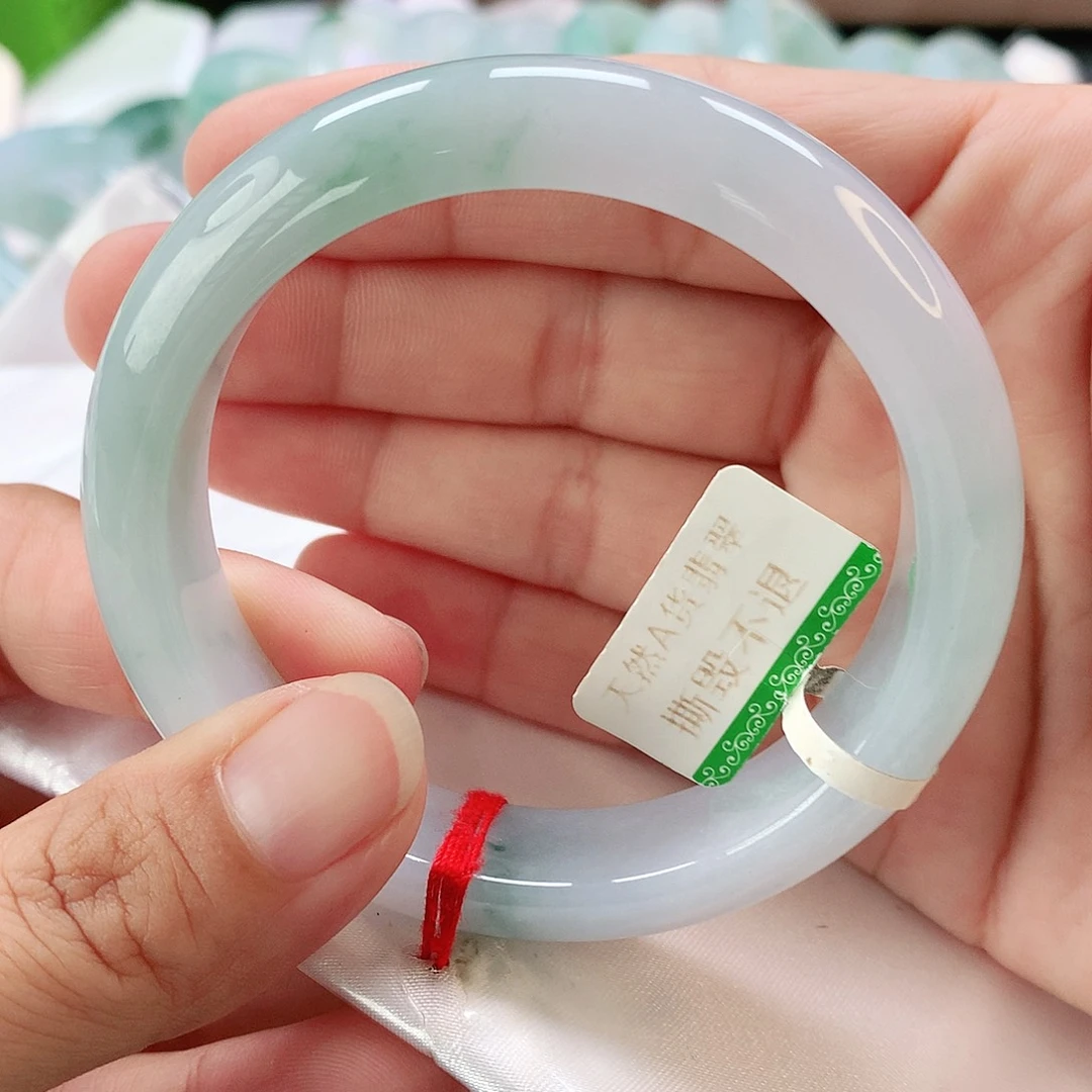 翡翠未镶嵌手镯54正