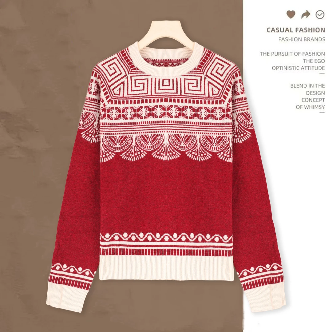 【小禾同款】新年限定款 100山羊绒圆领加厚针织打底衫 2310