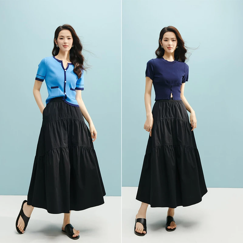 晚白【新品】2025夏半裙半身裙25031367