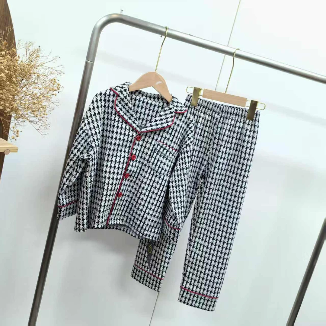 【S703】千鸟格睡衣居家服