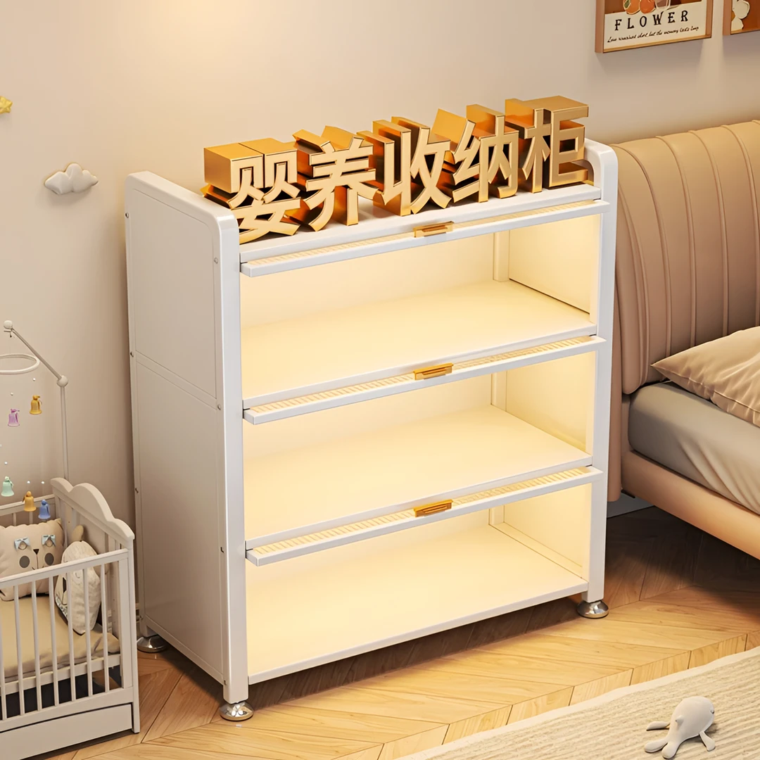 婴儿喂养台宝宝冲奶收纳整理架小户型护理台奶瓶奶粉玩具多功能柜