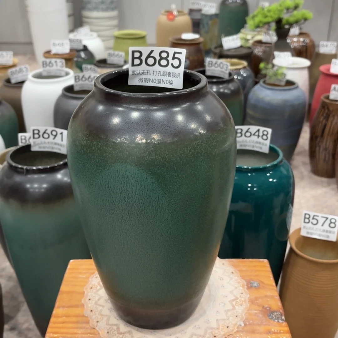 摆件瑕疵685 景德镇陶瓷花瓶高27口9.5