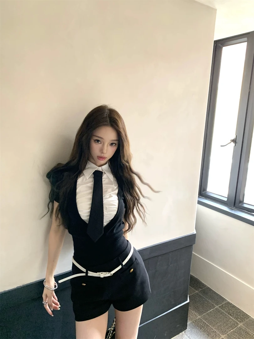 两只水仙  白色百搭腰带 扣腰带皮带百搭可调节学院风百搭装饰