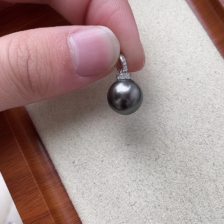 吊坠(不含链)18K金镶嵌海水珍珠