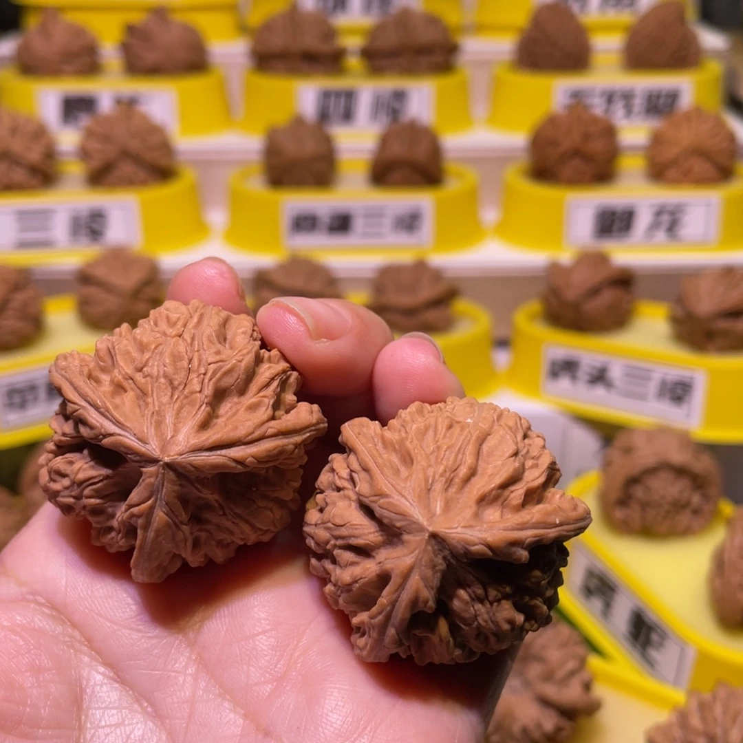 游***水桃核把件文山三棱37尺