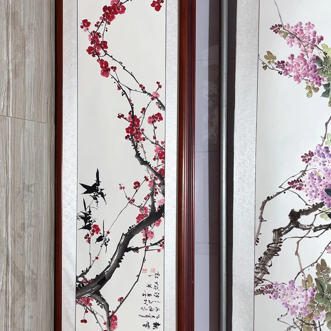 国画书画作品带框163×48