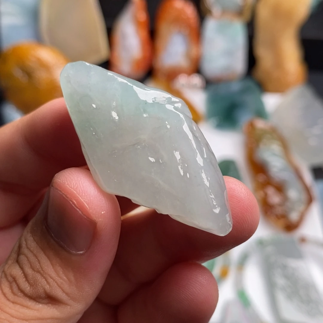 未镶嵌定制翡翠冰胶随形