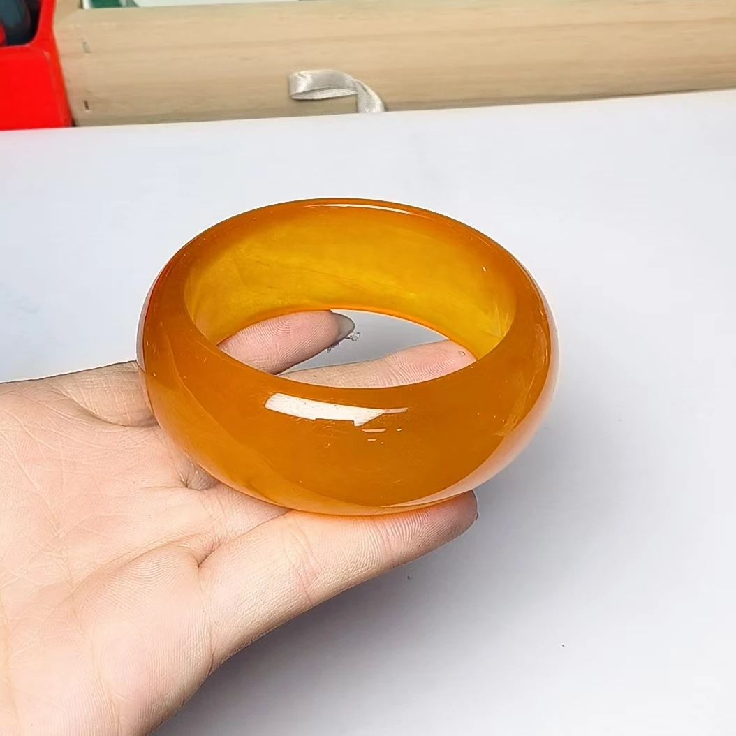 橙黄轮胎精美雕刻气质男女同款百搭精致奇石