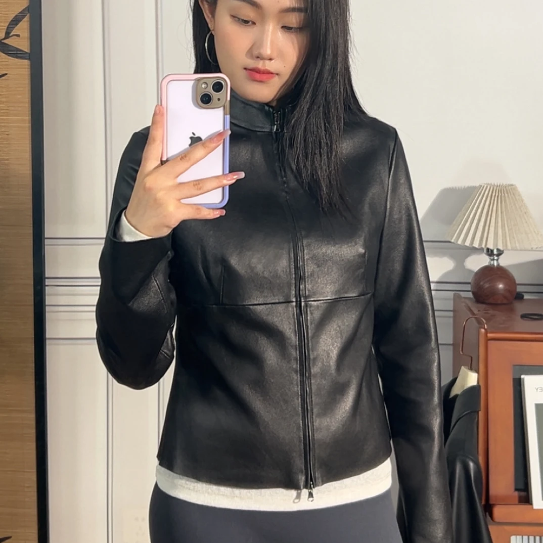 率性自我 #527 超显好身材弹力头层绵羊皮