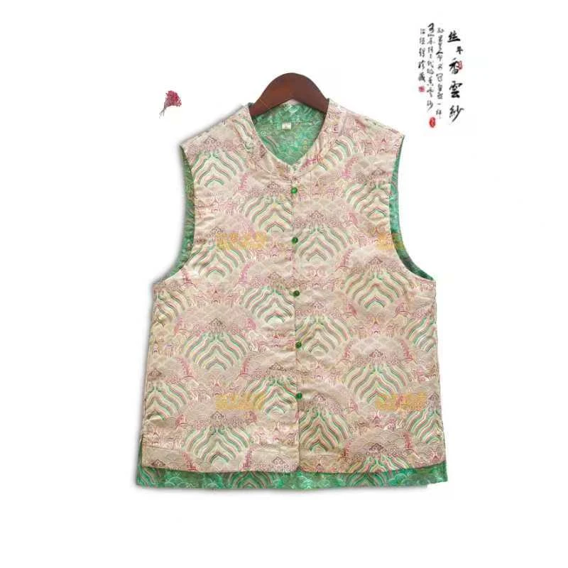 丝年.芊洛｜新中式国风时尚百搭高端暗纹提花两面穿上衣马甲-5197